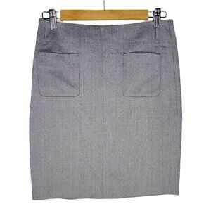 Chloé Skirt Size T36 XS Wool Silk NEW Grey Pockets Mini Business Professional